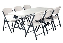 6ft Table and 6 Chairs